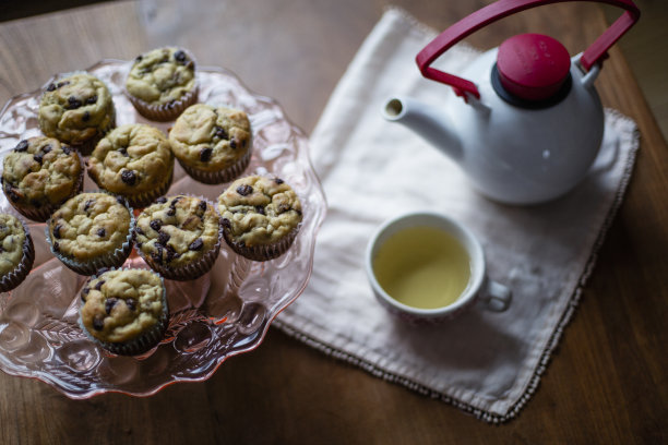 香蕉和巧克力松饼图片下载