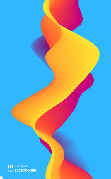 抽象波浪背景与现代梯度颜色。设计时髦的液体。运动声波。矢量插图横幅，传单和演示。图片下载