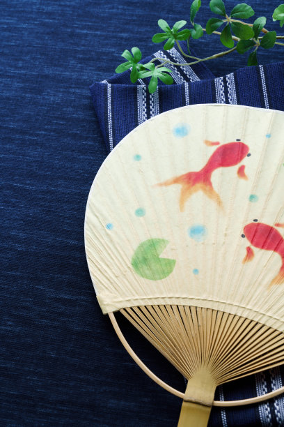 日本夏日场景与日本扇。(夏天图片)图片下载