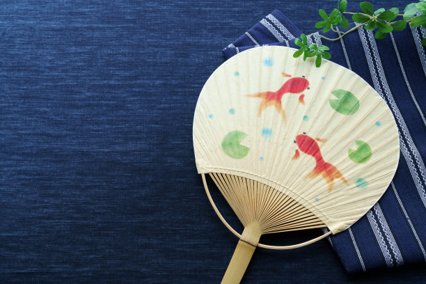 日本夏日场景与日本扇。(夏天图片)图片下载