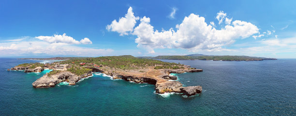 印尼Nusa Lembongan的全景图片下载