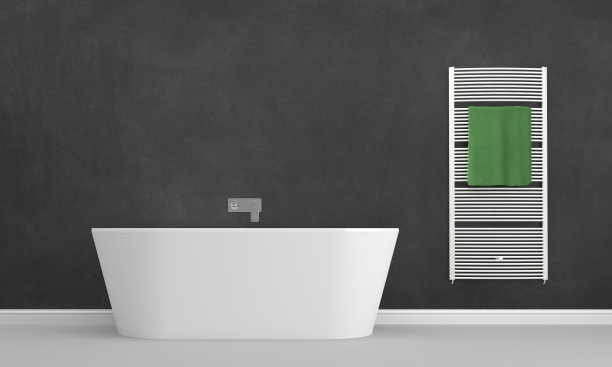 豪华干净的温泉浴室内饰有陶瓷浴缸图片下载