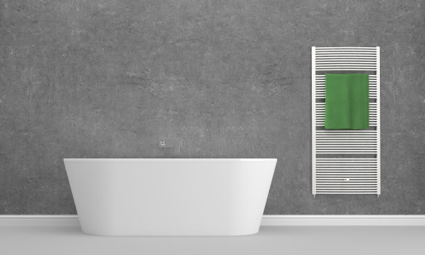 豪华干净的温泉浴室内饰有陶瓷浴缸图片下载