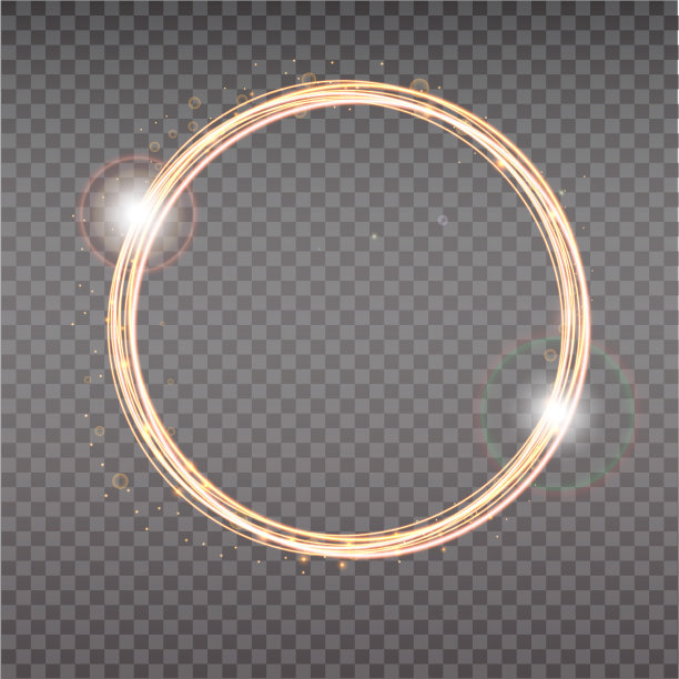 明亮的光环。抽象的圆圈。透明背景上的光光晕效应。矢量插图,eps10图片下载