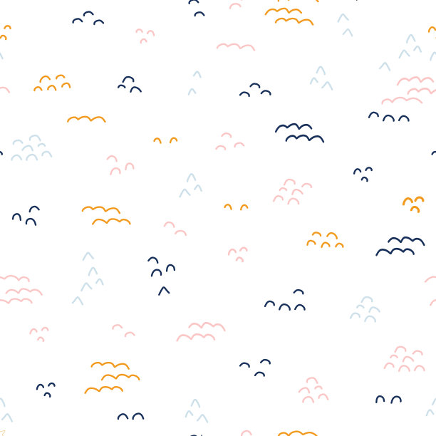 抽象涂鸦形状无缝矢量图案。孩子们的背景。协调图片下载