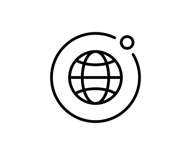 地球线条图标图片下载