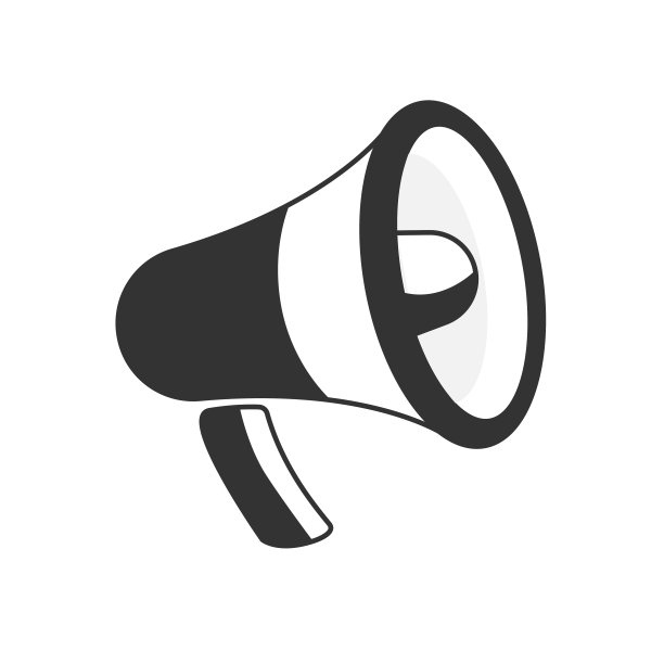 白色背景上的灰色扬声器图标。矢量插图。素材图片