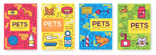 养猫宣传册矢卡细线套图片下载