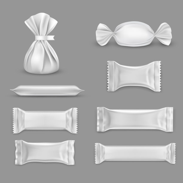 一套独立的空白包装的糖果，巧克力图片下载