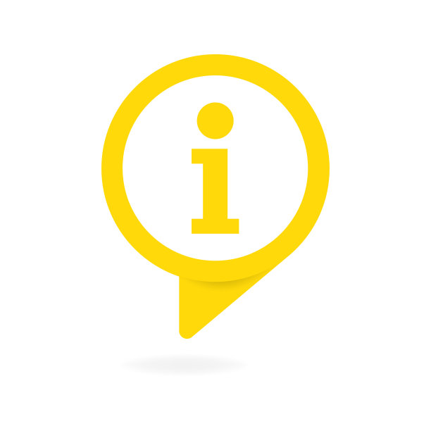 信息黄色图标孤立在白色背景上。矢量插图。图片下载