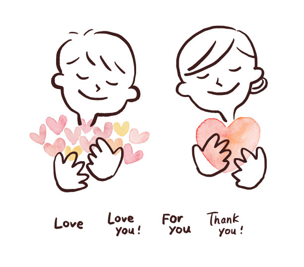 一个人拿着一颗心的插图图片下载