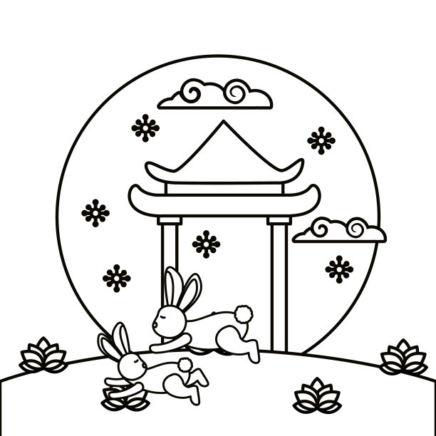 中秋矢量设计素材图片