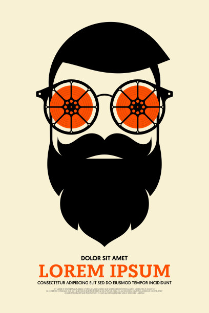 电影电影和电影海报设计模板背景复古复古的风格图片下载