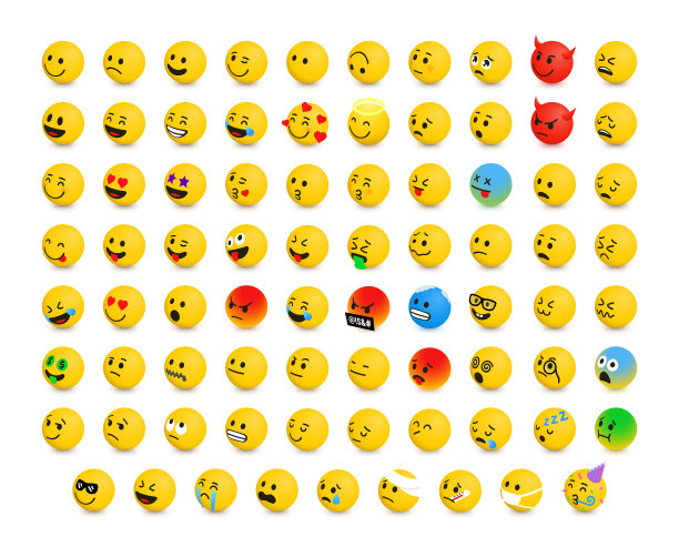左向孤立等距表情符号，表情符号。图片下载