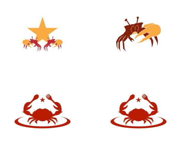 螃蟹的轮廓在白色背景图标应用程序图片下载