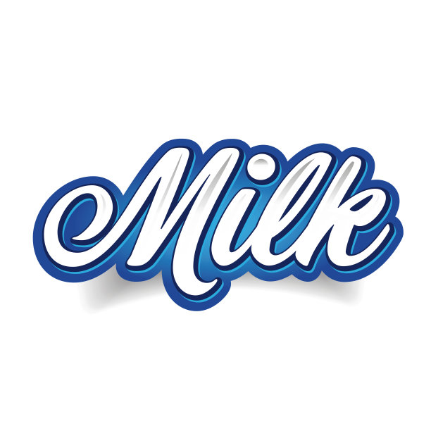 牛奶标签刻字徽章图片下载