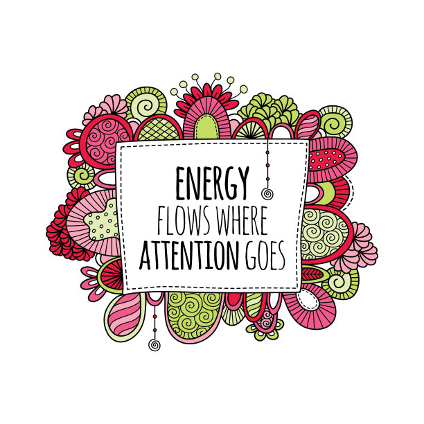 能量流的注意力去引用向量插图图片下载