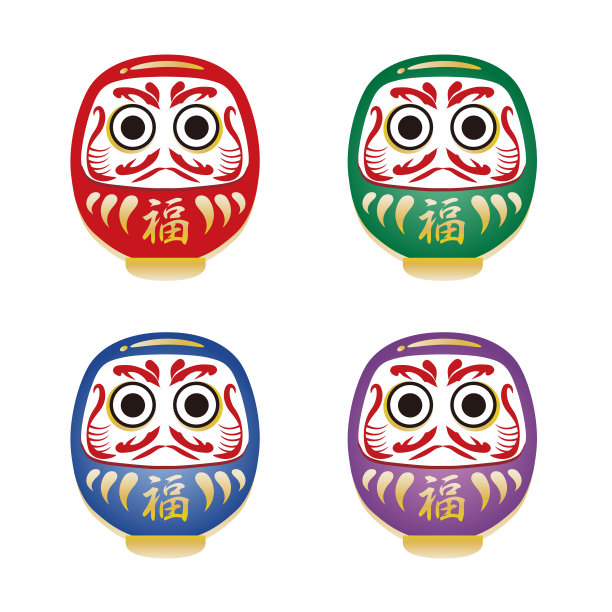 日本达摩娃娃-幸运项目图标集图片下载