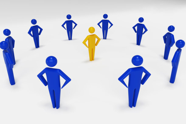 领袖和团队。三维渲染图片下载