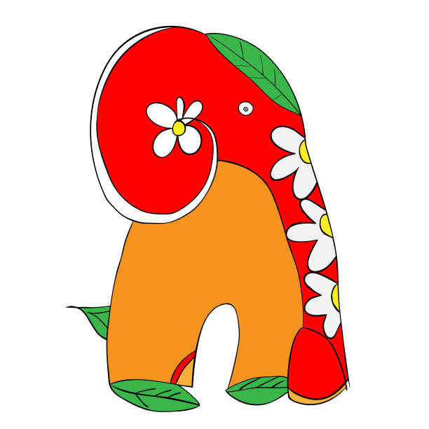 大象、抽象插图图片下载