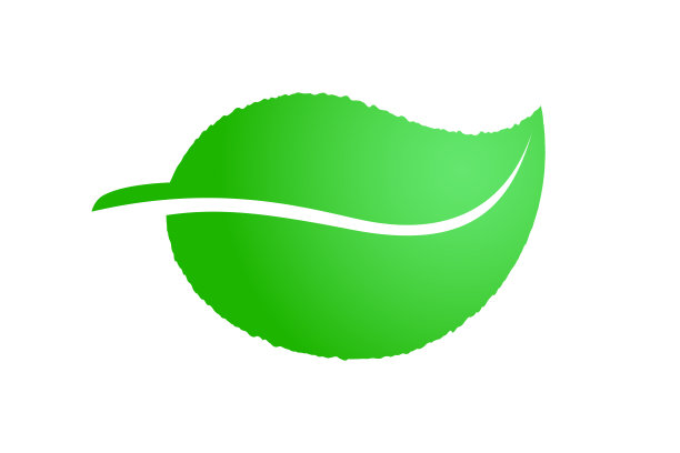 绿叶生态标志。生态自然符号向量孤立插图素材图片