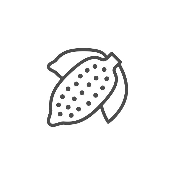可可豆线条轮廓图标图片下载