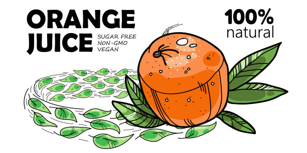 向量橙汁概念图片下载
