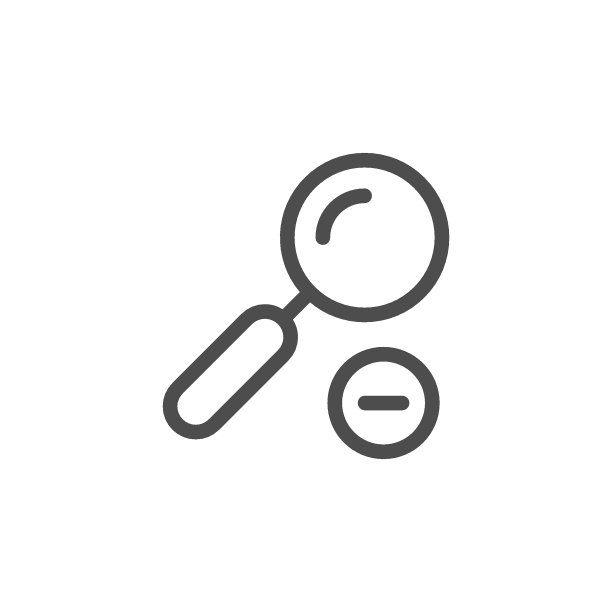 缩小或放大镜线条图标图片下载