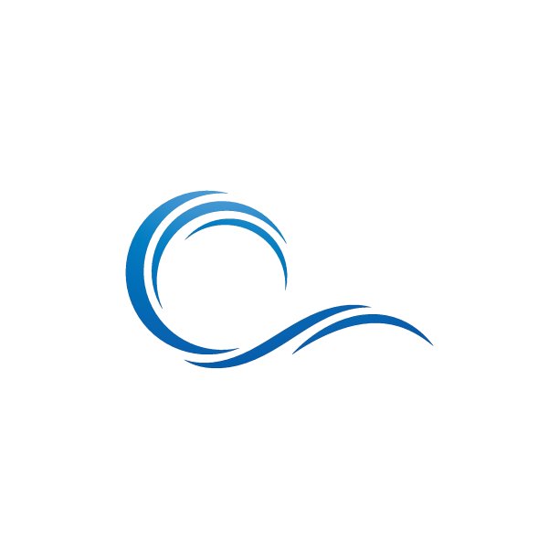 水波符号和图标标志模板图片下载