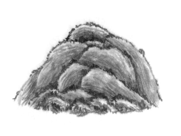 白色背景上的山顶。山峰耸立在雾中。山水一山一水由墨。东方，中国水墨画。毛笔画。图片下载