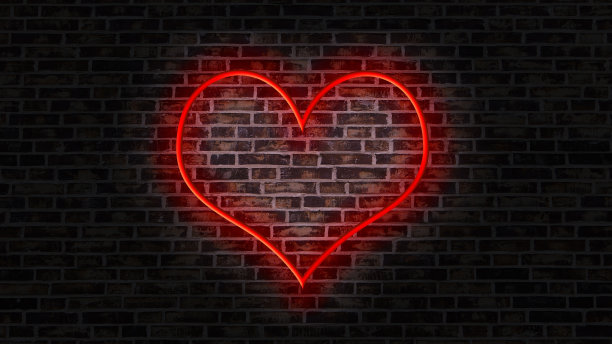 红心框情人节卡片。图片下载