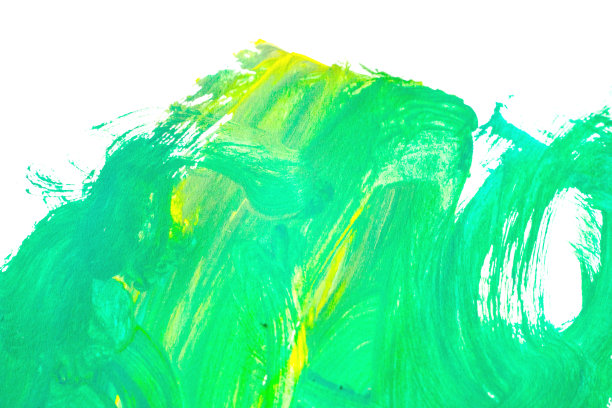 白色背景上的绿色水彩图片下载