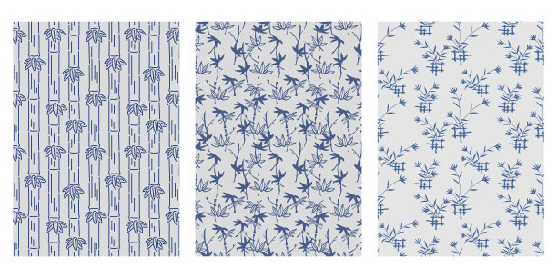 日本竹叶艺术抽象矢量背景集图片下载