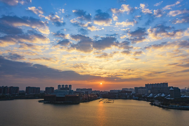 中国广东省东莞市华阳湖湿地公园航拍照片图片下载