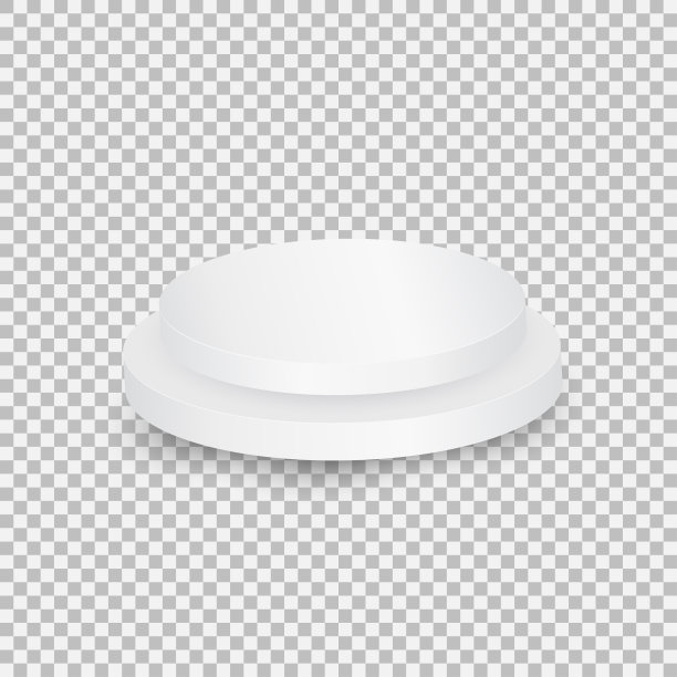 圆形的白色陈列室底座。图片下载