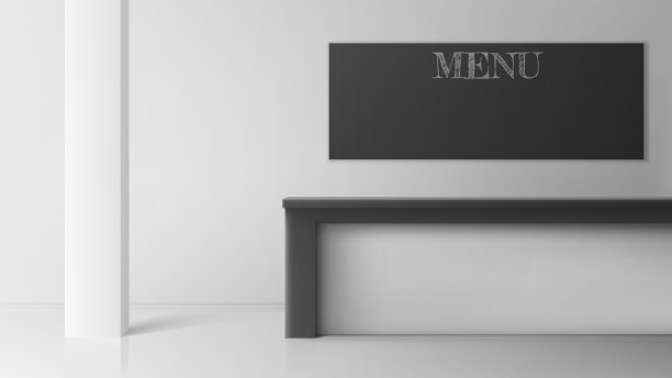 咖啡馆或咖啡厅的吧台，室内空无一物图片下载