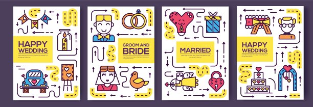 细线不同的装饰宣传册卡图片下载