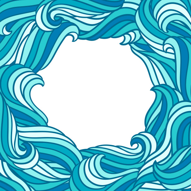 卡片设计与波浪。背景与海，河或水纹理。图片下载