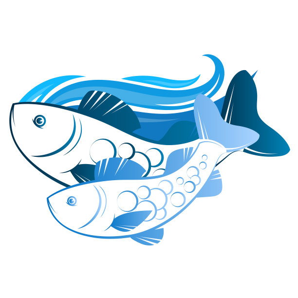 鱼儿在碧波上剪影垂钓图片下载