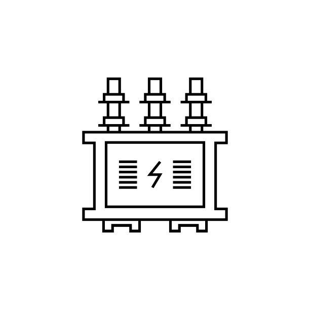 能源变压器线条图标图片下载