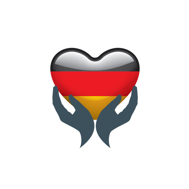 德国国旗，矢量插图在白色的背景图片下载