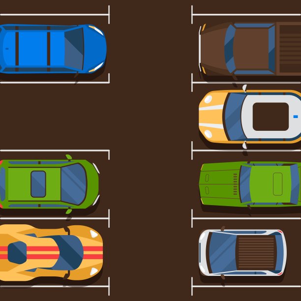 一个免费的地方旗帜矢量插图。城市交通理念，汽车停放区，户外停车场，公共车场，城市交通服务。停车位短缺。图片下载