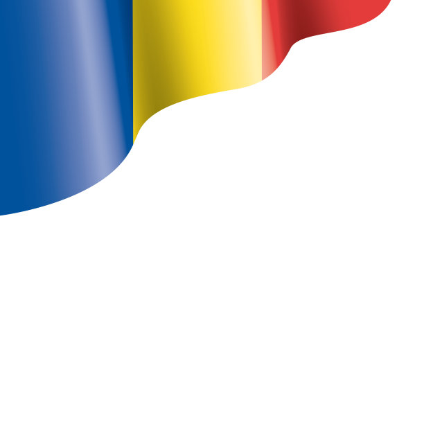 罗马尼亚国旗，矢量插图在白色的背景图片下载