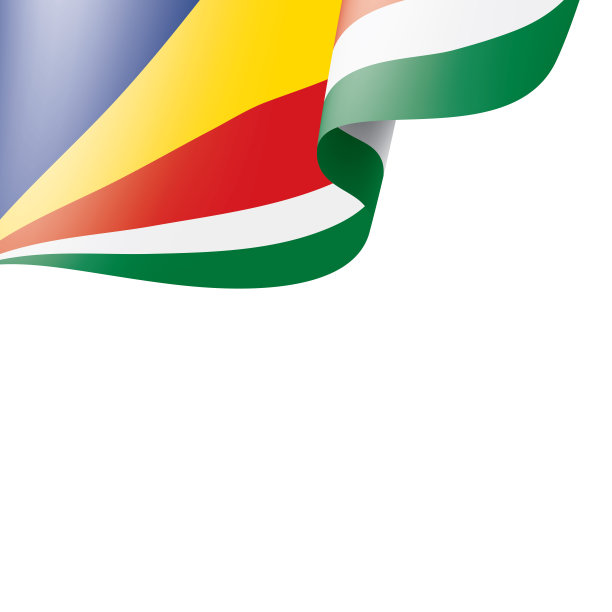 塞舌尔旗，白色背景矢量插图图片下载