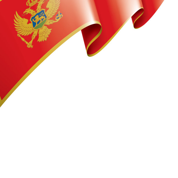 黑山国旗，矢量插图在白色的背景图片下载