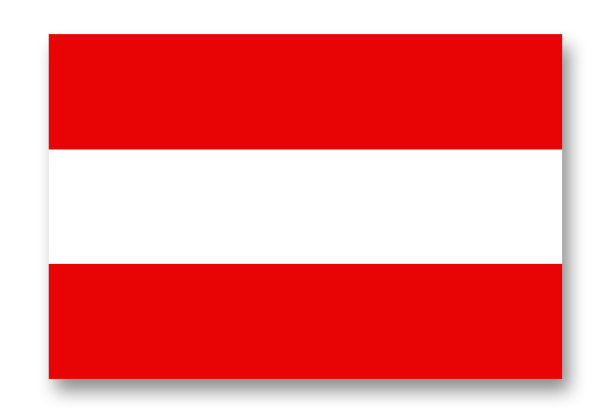白色背景的奥地利国旗图片下载