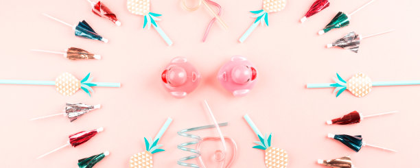 派对物品圈组成粉红色图片下载