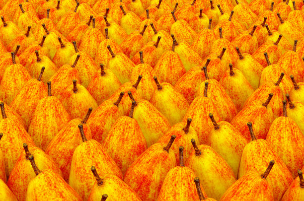 梨的背景与现实的纹理，3D渲染图片下载