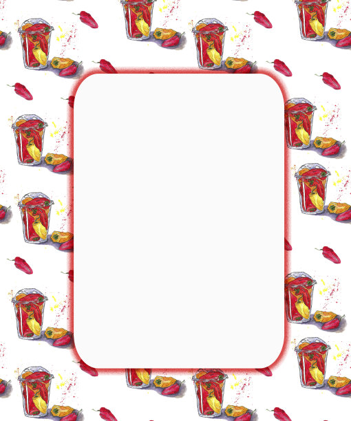 红色和黄色胡椒图案的标签和传单图片下载