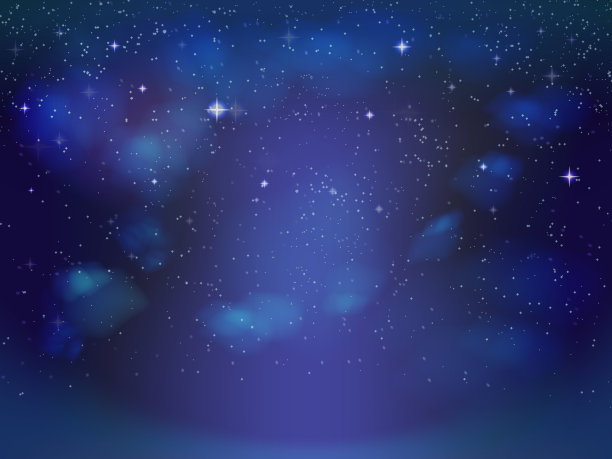 矢量背景夜空与星星，星云，星系，辉光图片下载